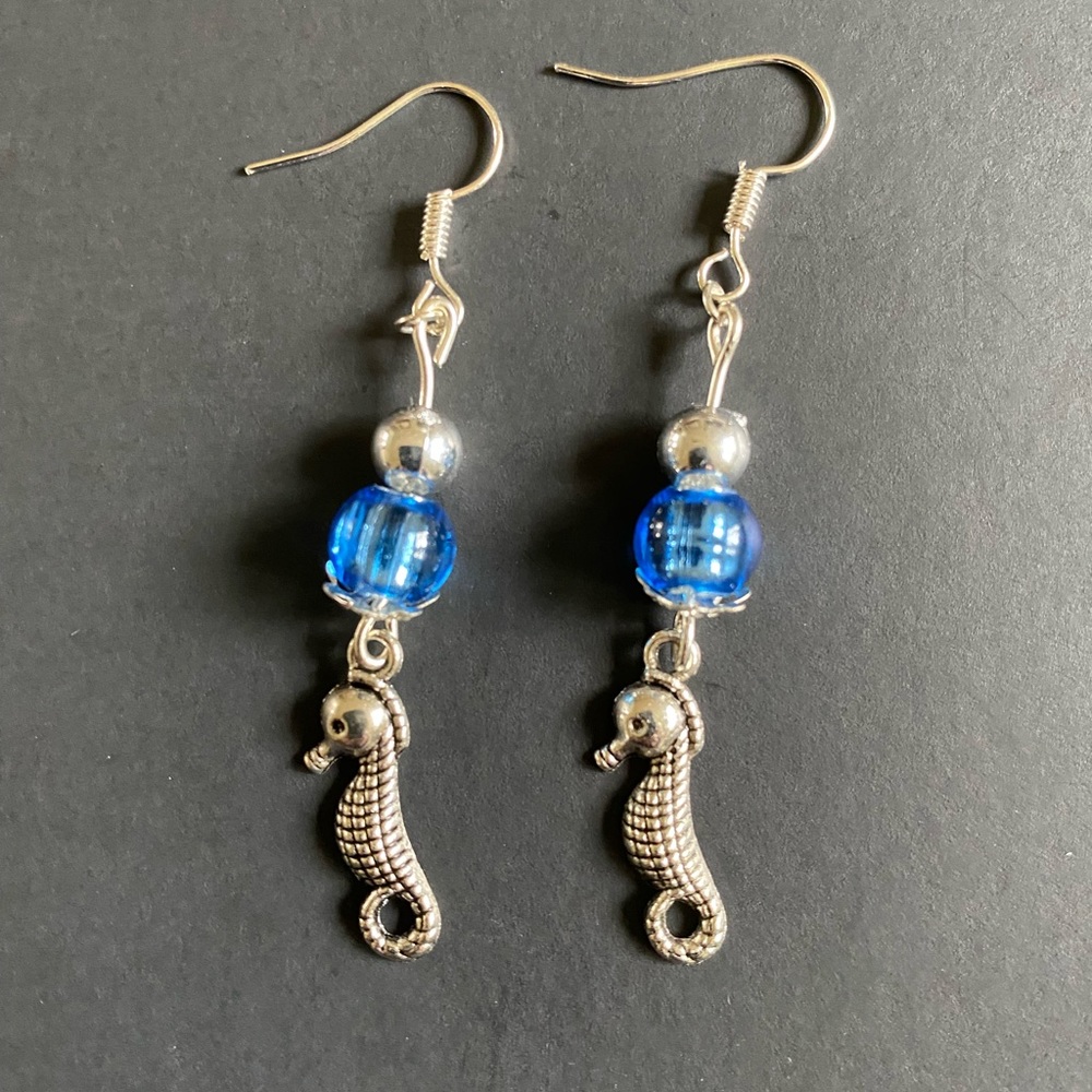3 for 15. Silver Coloured Seahorse Earrings